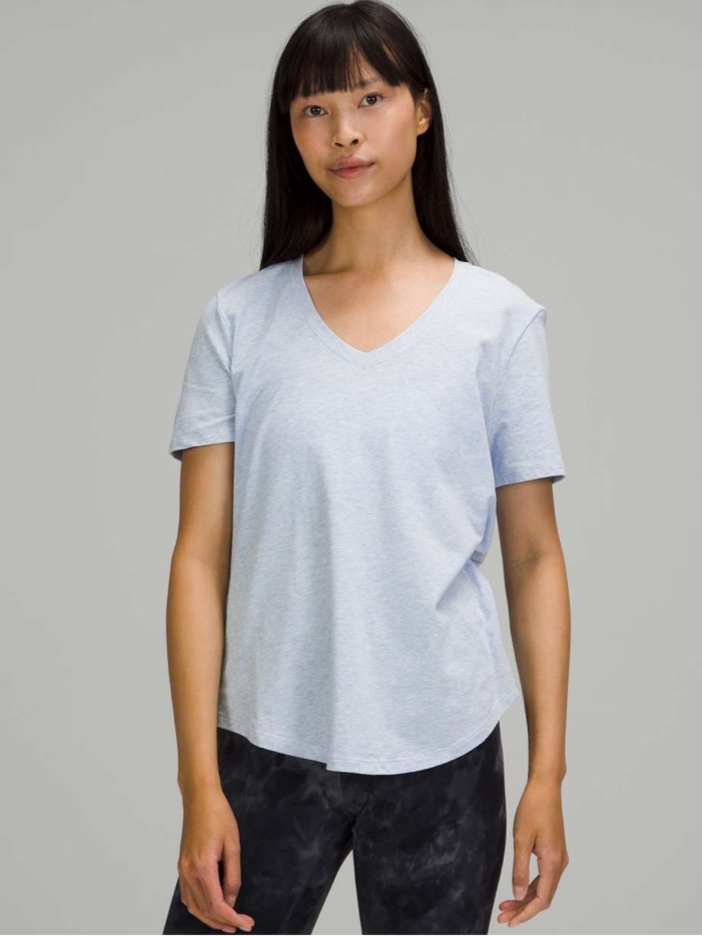Lululemon Love Tee Short Sleeve V-Neck T-Shirt Size 8 Pima Cotton